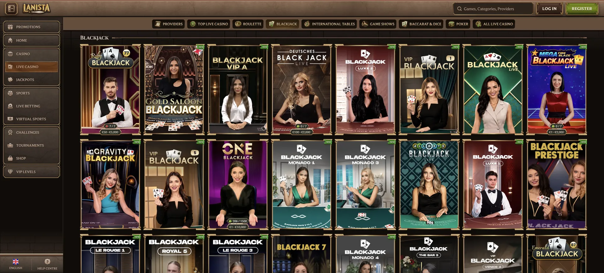 Lanista Casino Login: 1 De Blackjack