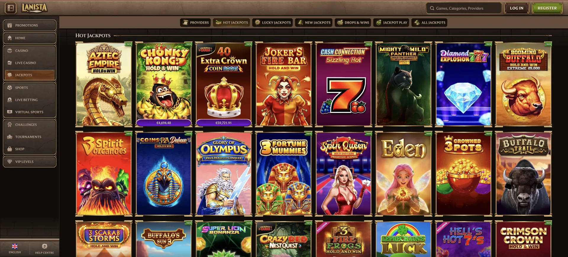 Lanista Casino Slots: 1 De Hot Jackpots