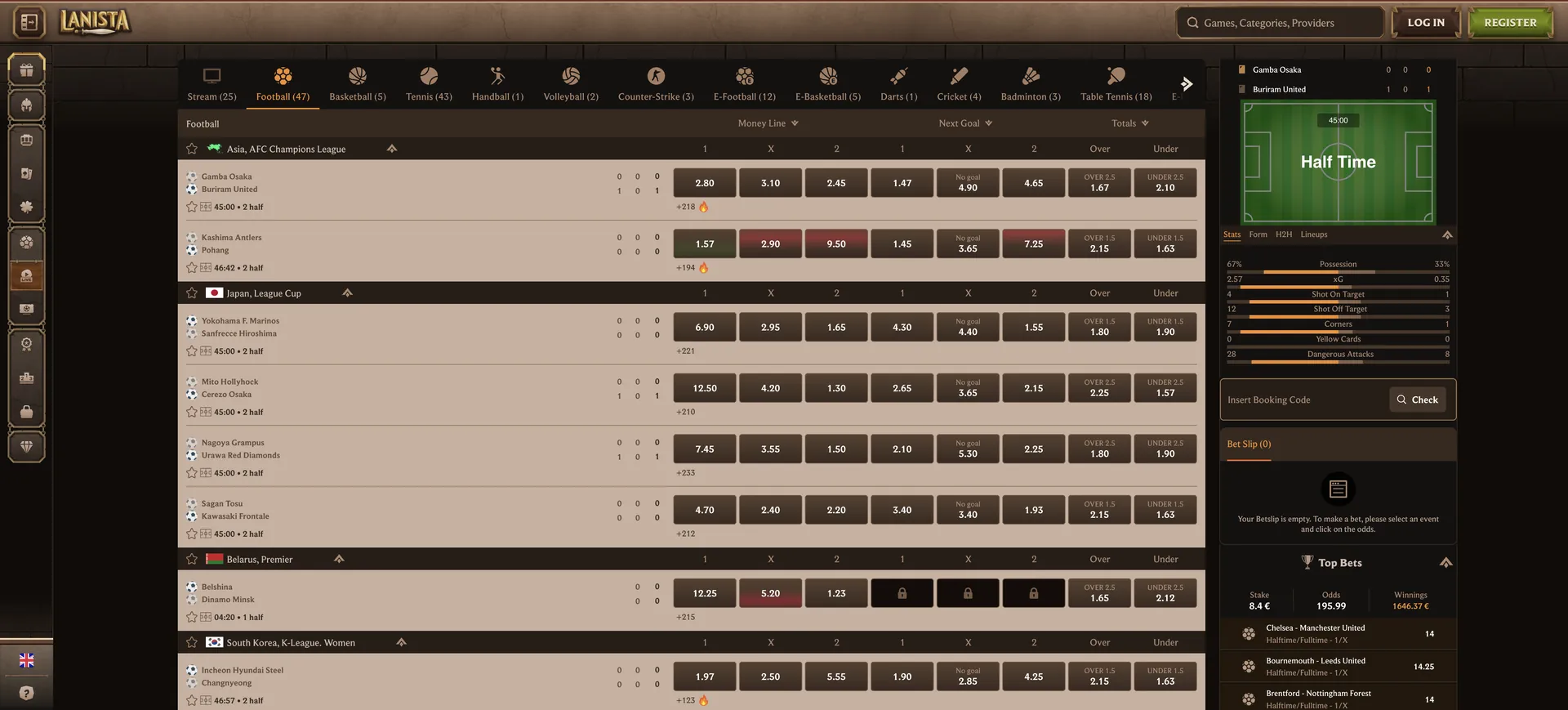 Lanista Live Casino: 1 De Live Betting