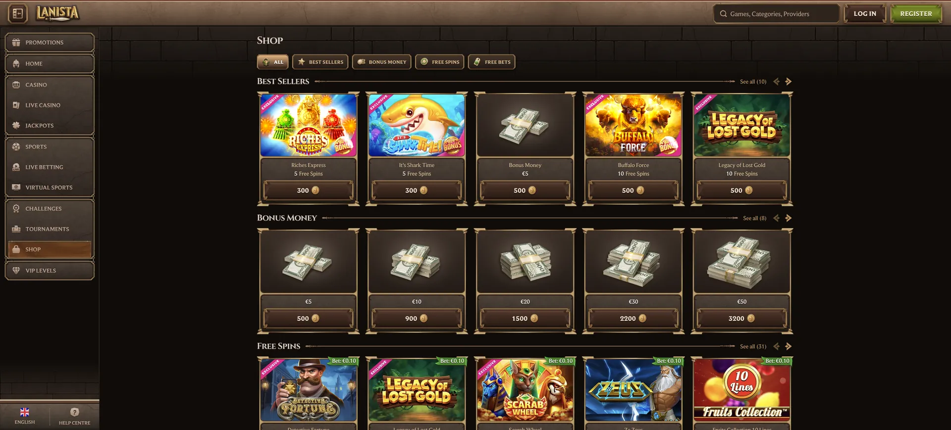 Lanista Casino App: 1 De Shop