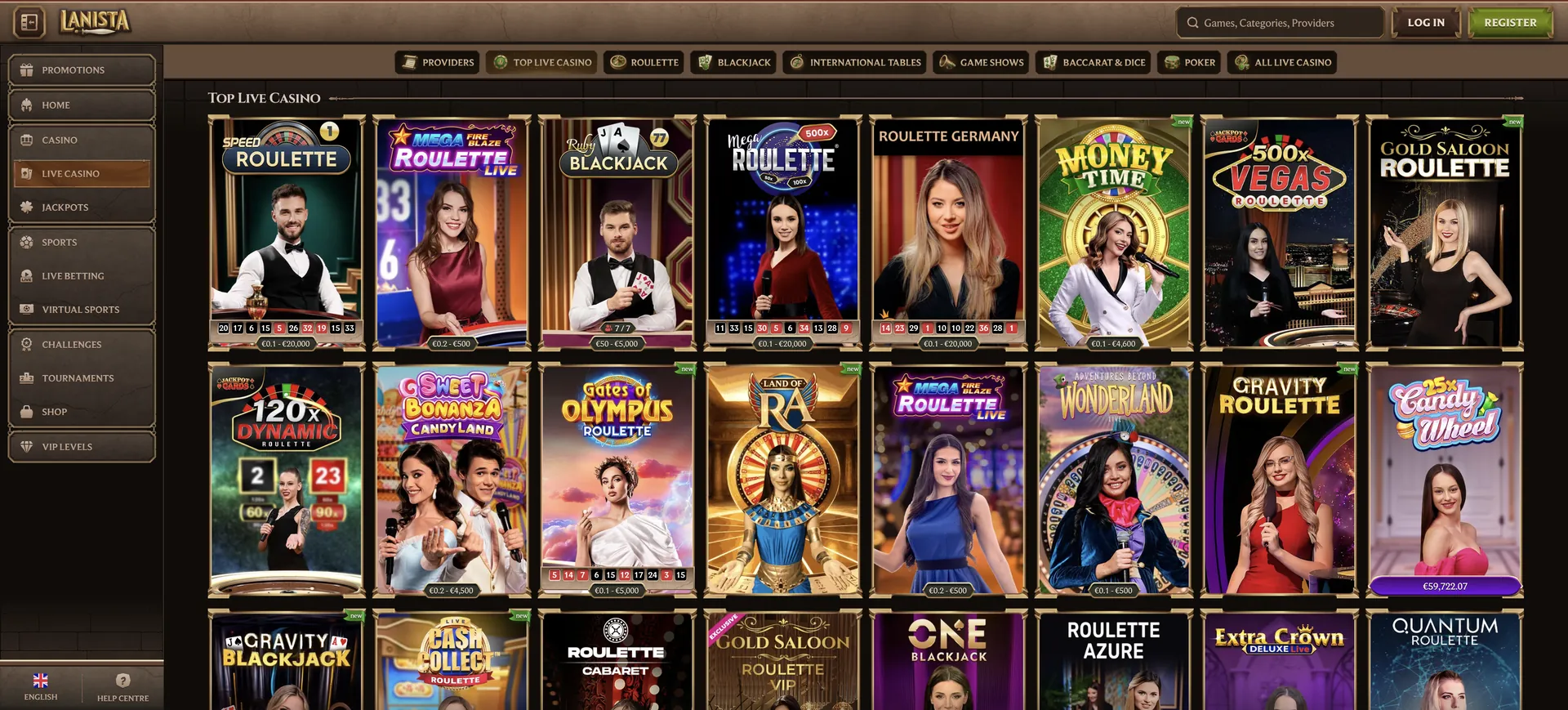 Lanista Live Casino: 1 De Top Live Casino